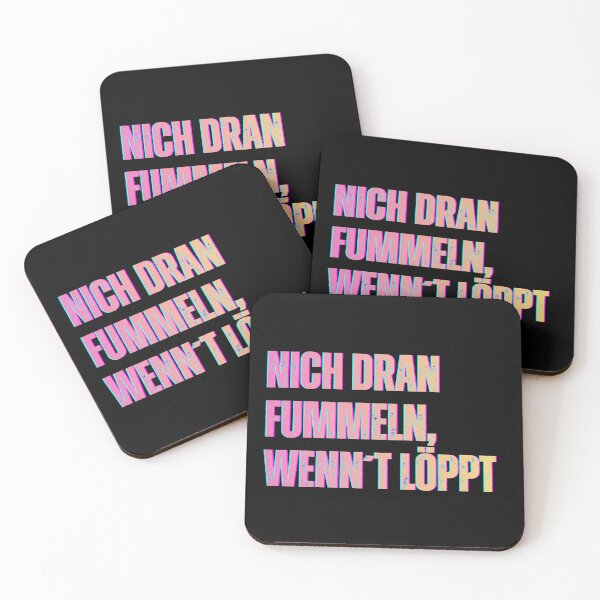 Item preview, Don't fiddle with it when it's working – North German saying in neon style designed and sold by Fies-und-Fein.