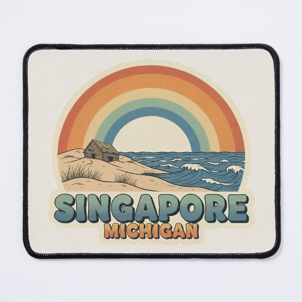 Item preview, Singapore, Michigan Retro Wave designed and sold by TheOldMittenIllustrated.