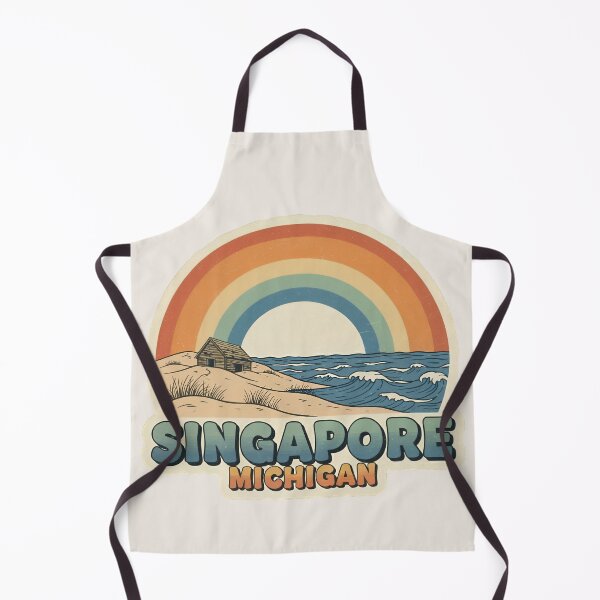 Item preview, Singapore, Michigan Retro Wave designed and sold by TheOldMittenIllustrated.
