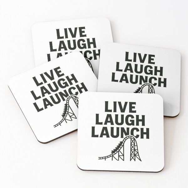 Item preview, Live Laugh Launch – Roller Coaster Enthusiast Design designed and sold by CozyChaosClub.
