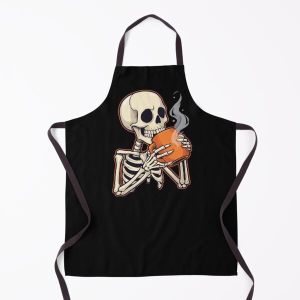 Item preview, Skeleton sipping pumpkin coffee. Happy Halloween! designed and sold by YvkafromPoland.
