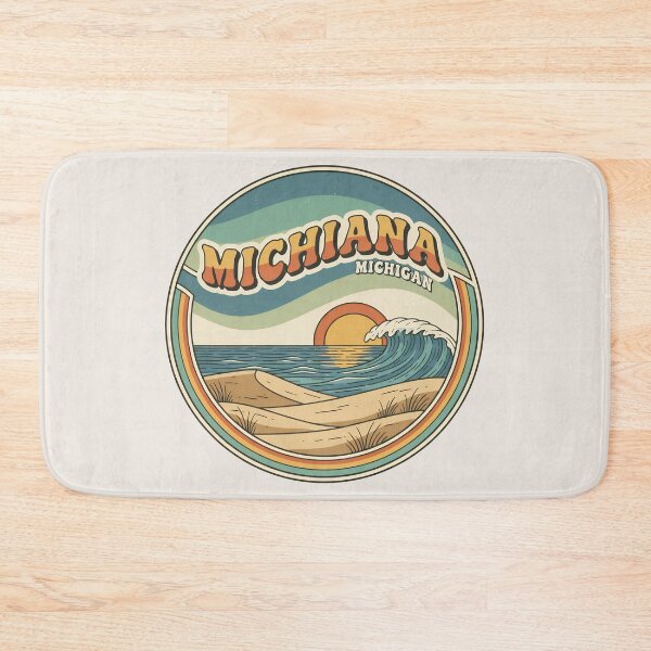Item preview, Michiana, Michigan Retro Wave designed and sold by TheOldMittenIllustrated.