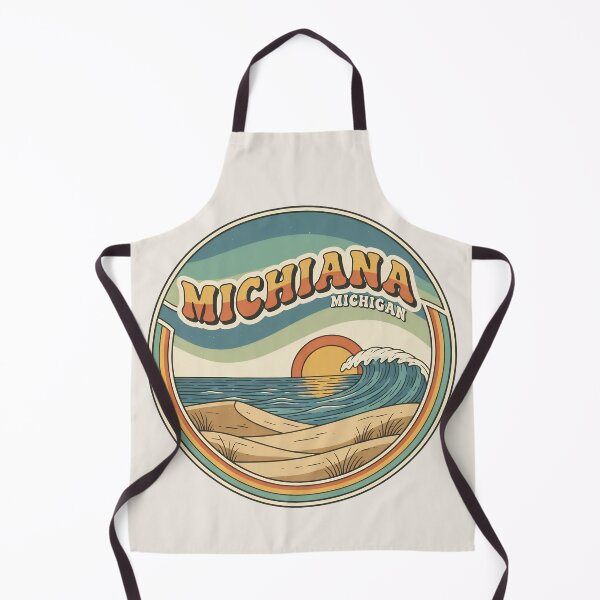 Item preview, Michiana, Michigan Retro Wave designed and sold by TheOldMittenIllustrated.