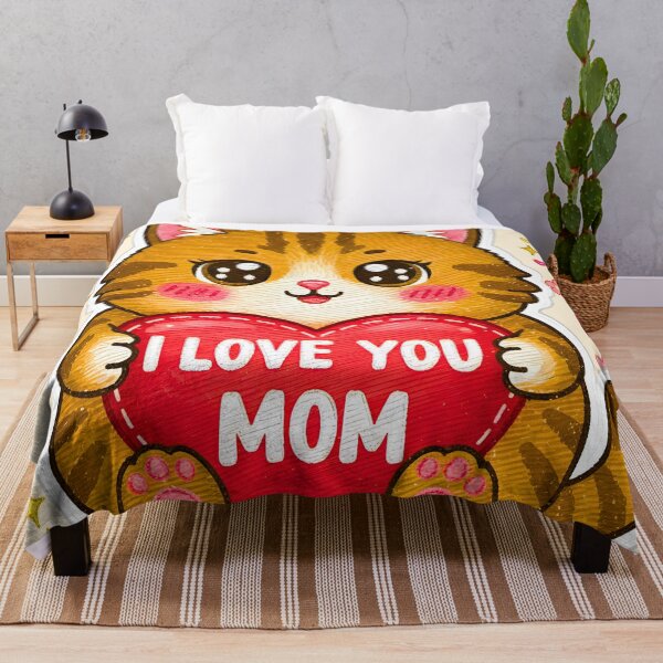 Item preview, Kawaii Kitten I Love You Mom Mother's Day Cat with Heart for Mom designed and sold by JOSTH.