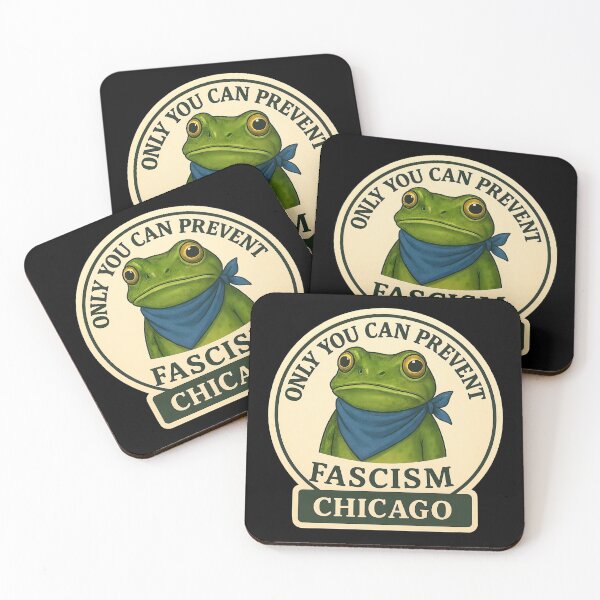 Item preview, Anti-Fascist Frog Art No Kings Resist: Chicago designed and sold by PinUpPizzazz.