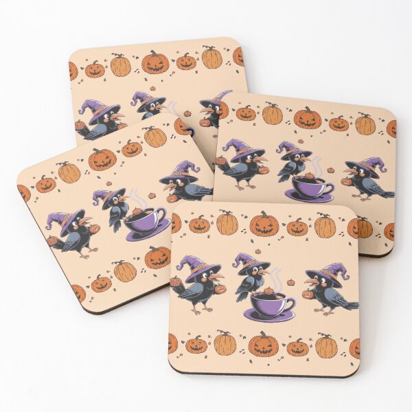 Item preview, F-CAW-F – Funny Crow Halloween Coffee Pun Design designed and sold by Artishal.
