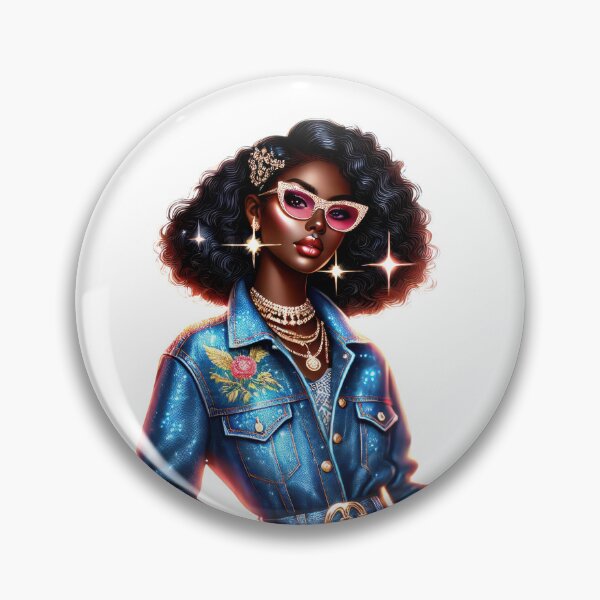 Item preview, Sparkling Denim Queen with Shades designed and sold by Lulunza.