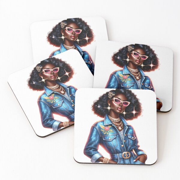 Item preview, Sparkling Denim Queen with Shades designed and sold by Lulunza.