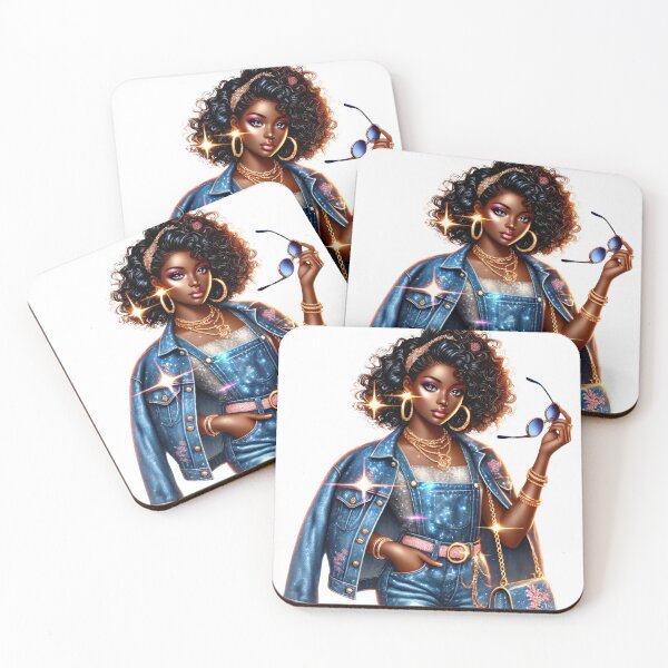 Item preview, Glam Fashion Diva in Glitter Denim designed and sold by Lulunza.