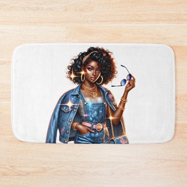 Item preview, Glam Fashion Diva in Glitter Denim designed and sold by Lulunza.