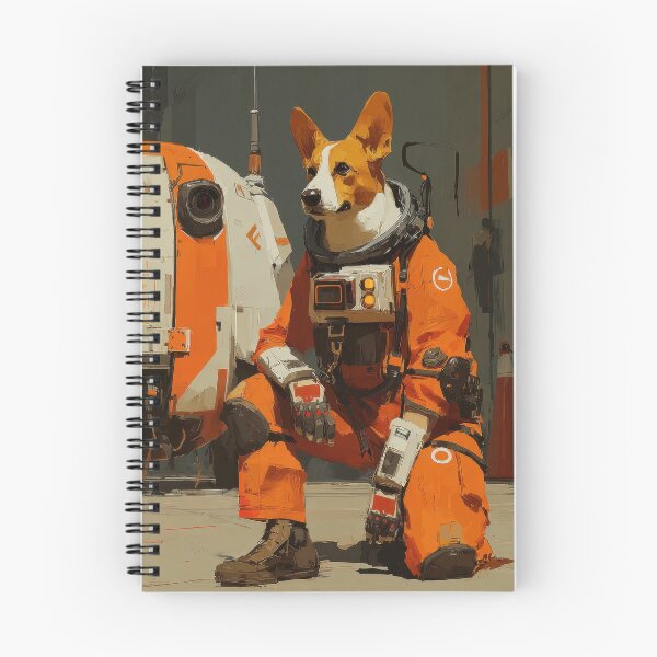 Item preview, Corgi Astro Mechanic Sci-Fi Poster designed and sold by Flying Doggo.