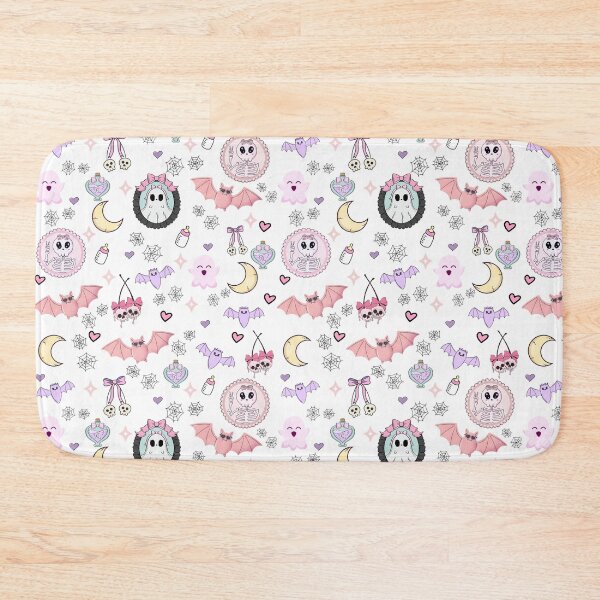 Item preview, Goth Kawaii – Cute Ghosts, Bats & Skulls Pattern designed and sold by VelvetChaosCove.
