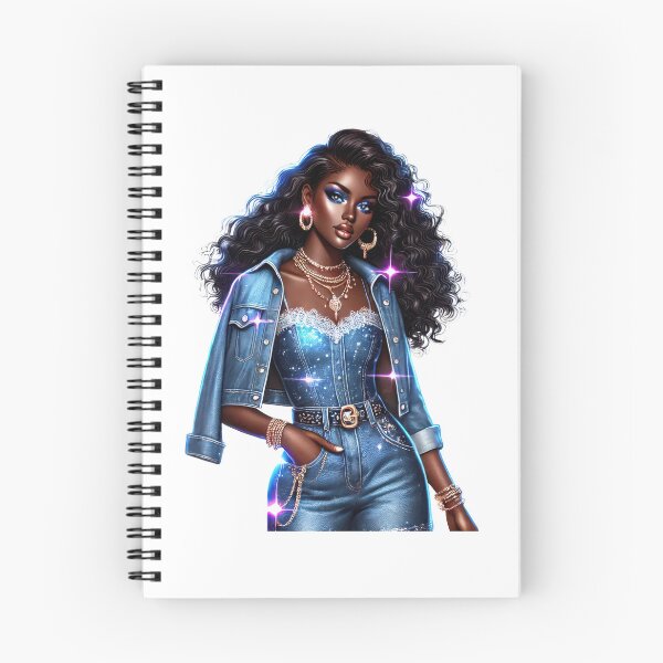 Item preview, Pink Glow Glam Girl in Denim designed and sold by Lulunza.