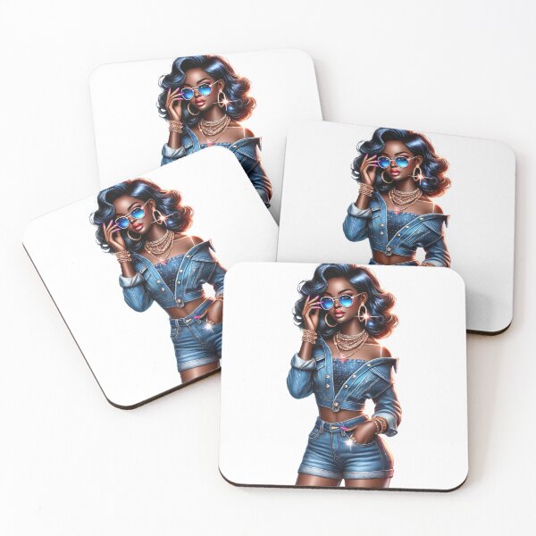 Item preview, Stylish Afro Queen in Blue Denim designed and sold by Lulunza.