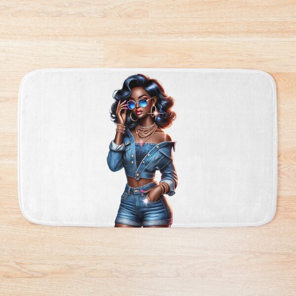 Item preview, Stylish Afro Queen in Blue Denim designed and sold by Lulunza.