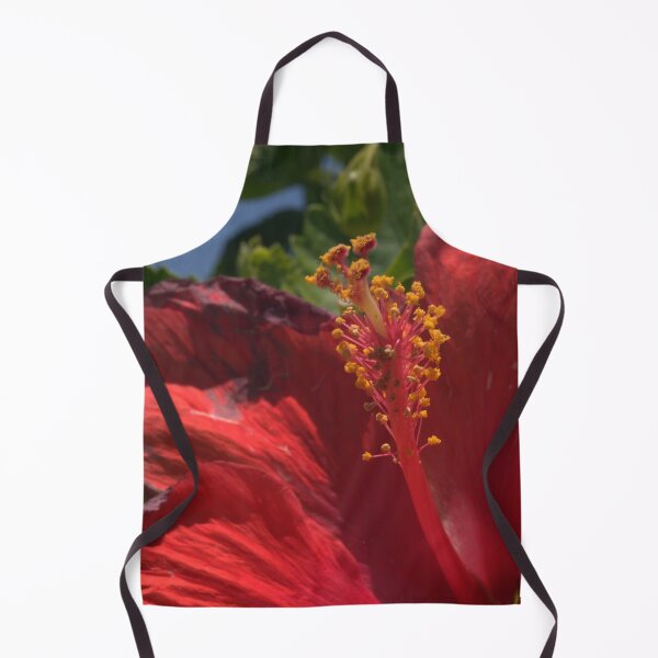Item preview, Beautiful Red Hibiscus Closeup with Sunburnt Petals designed and sold by Petalgrain.