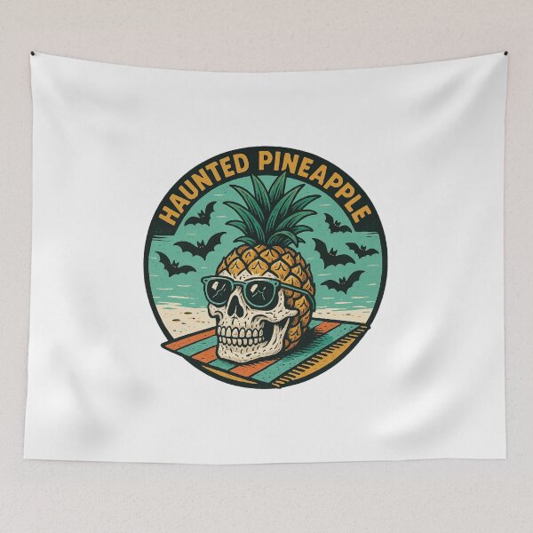 Item preview, The Haunted Pineapple Skull designed and sold by Shipwrecked2020.