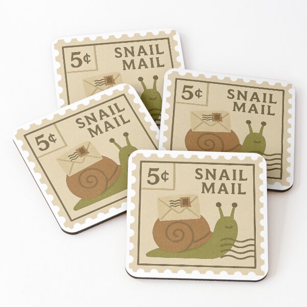 Item preview, Snail – Vintage Stamp Mail designed and sold by RosingBye.