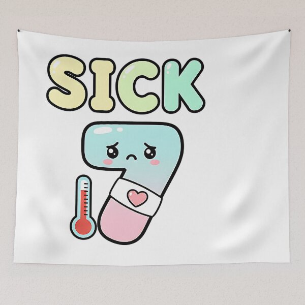 Item preview, Sick Seven Meme Funny Number Seven Cute Kawaii Math Humor Design designed and sold by ArtDesignTp.