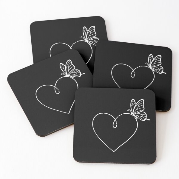 Item preview, Flutter of Love – Minimalist Heart & Butterfly Line Art designed and sold by Cloud-Riders.