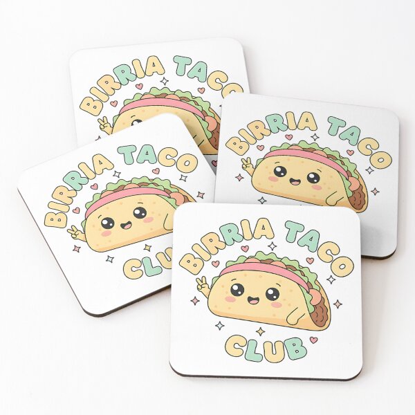 Item preview, Birria Taco Club Funny Vintage Foodie Mexican Food Mascot Cute Kawaii Retro Design designed and sold by ArtDesignTp.