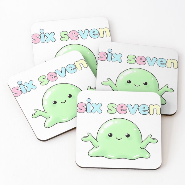 Item preview, 67 Six Seven Green Blob Slime Funny Kids Brainrot Meme Cute Kawaii Design designed and sold by ArtDesignTp.