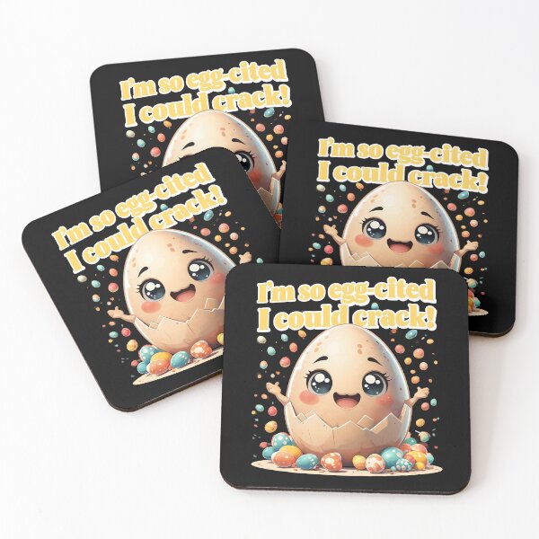 Item preview, I’m So Egg-Cited I Could Crack! Cute Funny Egg Pun T-Shirt – Easter & Everyday Humor Tee designed and sold by GiftLore Studio.