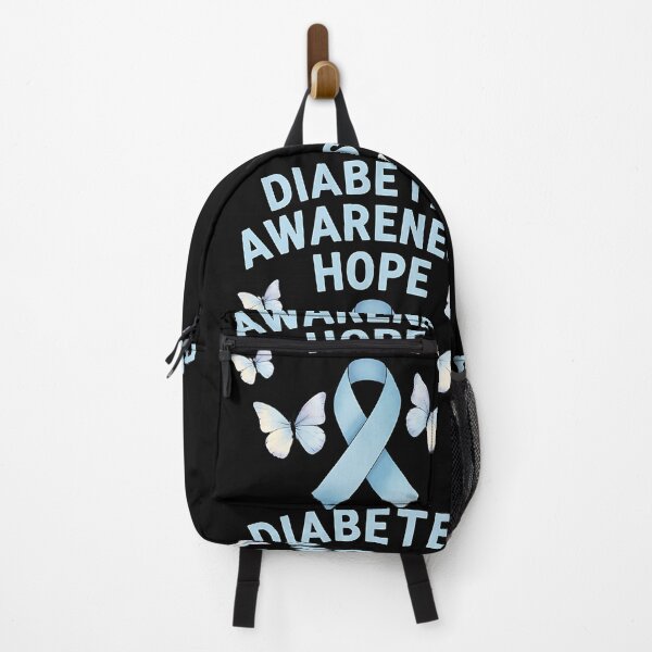 Item preview, Diabetes Awareness Hope Blue Ribbon Butterfly Design Type 1 Type 2 Support Health Awareness designed and sold by ArtDesignTp.