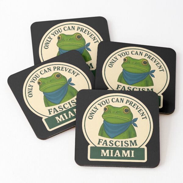 Item preview, Anti-Fascist Frog Art No Kings Resist: Miami designed and sold by PinUpPizzazz.