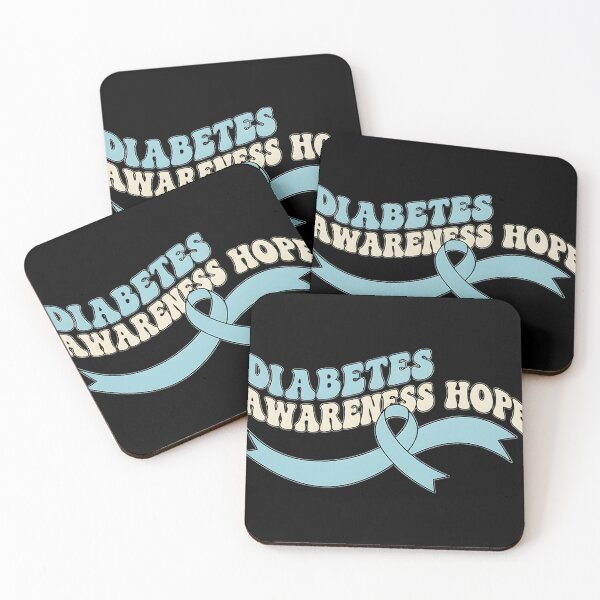 Item preview, Diabetes Awareness Hope Blue Ribbon Butterfly Design Health Support Inspirational Quote designed and sold by ArtDesignTp.