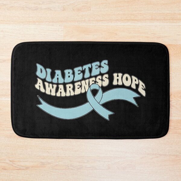 Item preview, Diabetes Awareness Hope Blue Ribbon Butterfly Design Health Support Inspirational Quote designed and sold by ArtDesignTp.