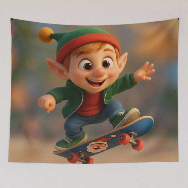 Item preview, Skater Santa Elf Boy designed and sold by Sillytoe.