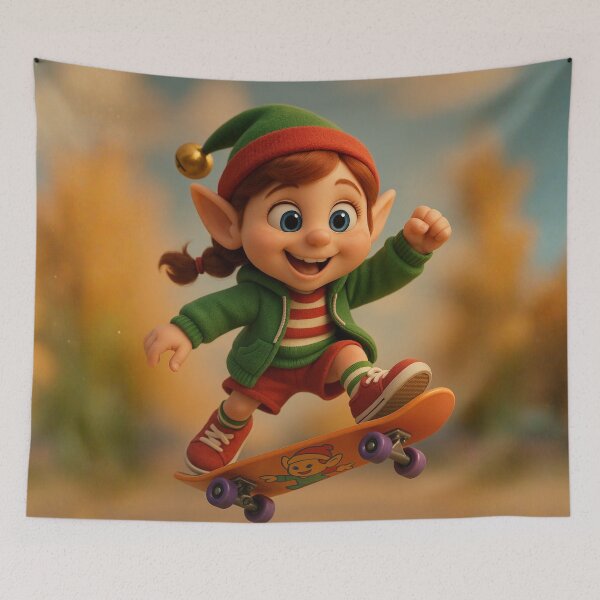 Item preview, Skater Santa Elf Girl designed and sold by Sillytoe.