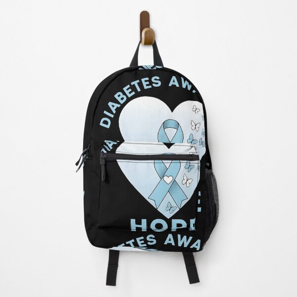 Item preview, Diabetes Awareness Hope Blue Ribbon Heart Butterfly Design Type 1 Type 2 Support designed and sold by ArtDesignTp.