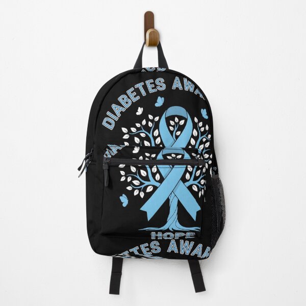 Item preview, Diabetes Awareness Hope Blue Ribbon Floral Design Health Support Awareness Month designed and sold by ArtDesignTp.