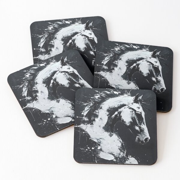 Item preview, Black and White Horse Portrait designed and sold by caracatita75.