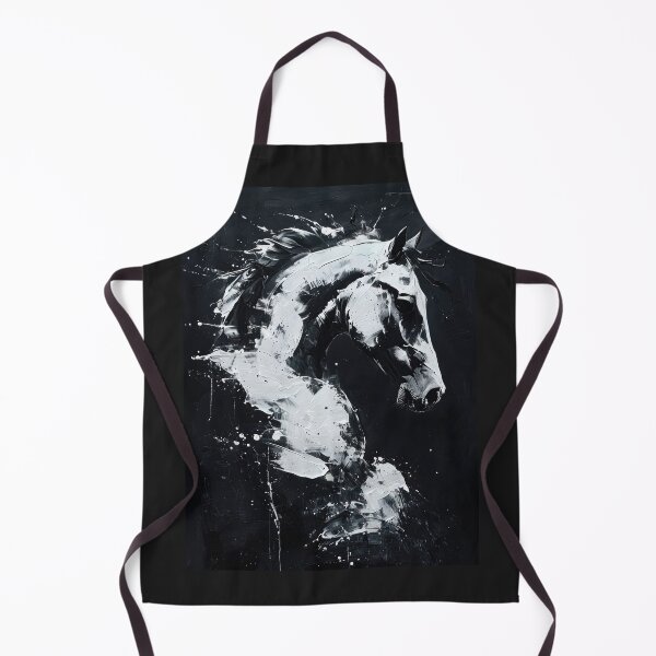Item preview, Black and White Horse Portrait designed and sold by caracatita75.