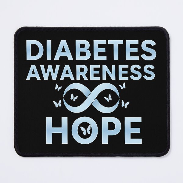 Item preview, Diabetes Awareness Hope Blue Ribbon Infinity Symbol Support Health Awareness Design designed and sold by ArtDesignTp.