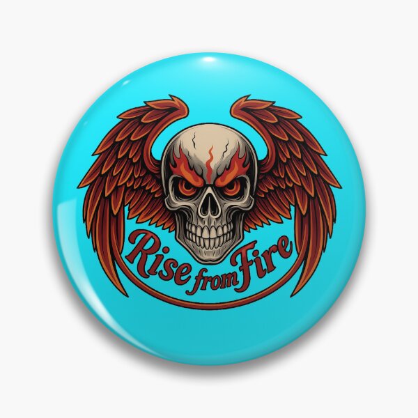 Item preview, Rise from Fire – Flaming Skull with Wings designed and sold by alizo74.