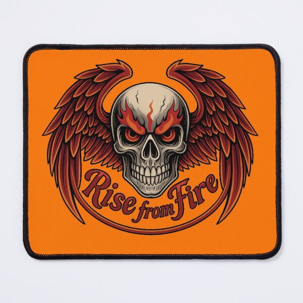 Item preview, Rise from Fire – Flaming Skull with Wings designed and sold by alizo74.