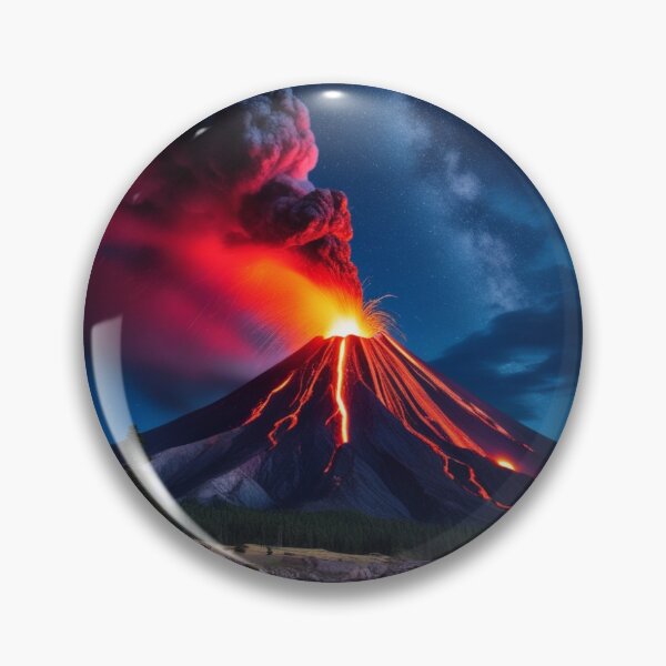 Item preview, Erupting Volcano with Starry Sky / Vulcano in Eruzione con Cielo Stellato / Volcán en Erupción con Cielo Estrellado designed and sold by The Natural Image.