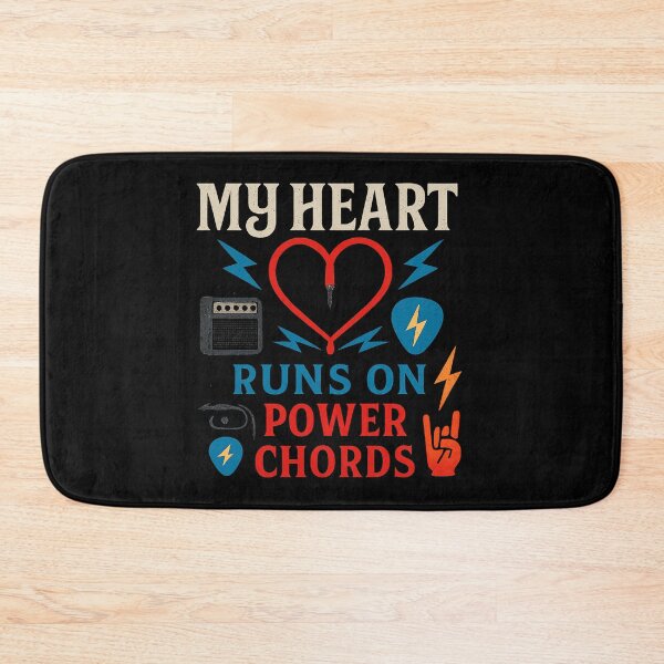 Item preview, My Heart Runs on Power Chords – Electric Rock Passion Design designed and sold by SanPedroArt.