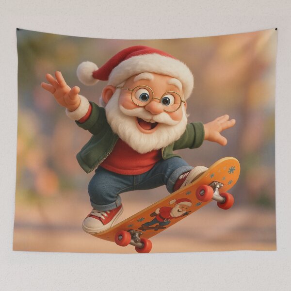 Item preview, Skater Santa Claus designed and sold by Sillytoe.