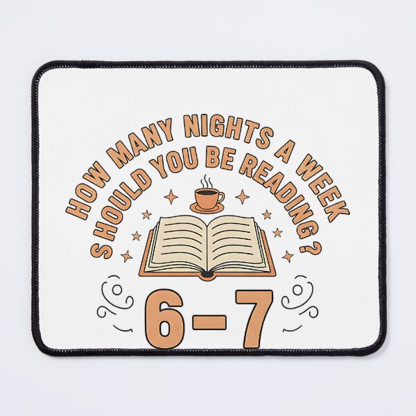 Item preview, How Many Nights a Week Should You Be Reading 6 7 Funny Book Lover Coffee Meme designed and sold by ArtDesignTp.