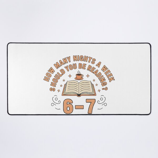 Item preview, How Many Nights a Week Should You Be Reading 6 7 Funny Book Lover Coffee Meme designed and sold by ArtDesignTp.