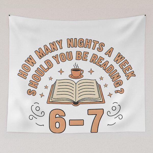 Item preview, How Many Nights a Week Should You Be Reading 6 7 Funny Book Lover Coffee Meme designed and sold by ArtDesignTp.