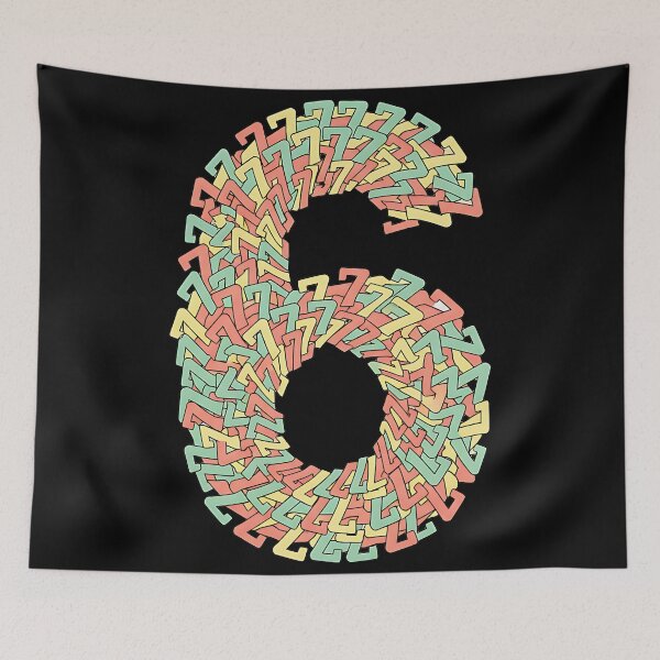 Item preview, Six Seven Meme Funny Math Humor Retro Number Pattern 67 Design designed and sold by ArtDesignTp.