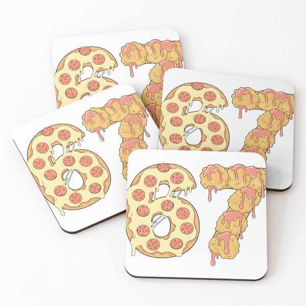 Item preview, 67 Six Seven Funny Pizza Meme Design Retro Food Humor Number Art designed and sold by ArtDesignTp.