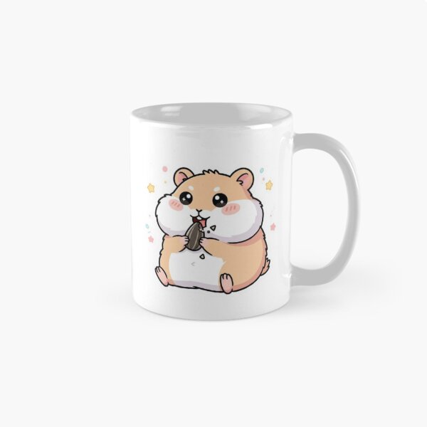 Item preview, Chubby Hamster Snack Time Sticker mug design  designed and sold by abdelski.