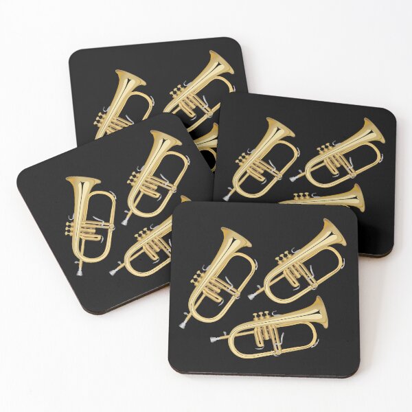 Item preview, flugelhorn on black designed and sold by kobyakov.
